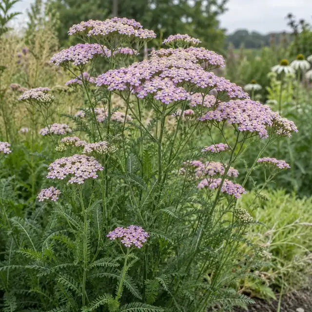 Common Yarrow - Lilac Â· Lilac Queen â€” AI reference illustration; actual stock varies