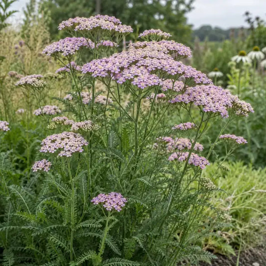 Common Yarrow - Lilac Â· Lilac Queen â€” AI reference illustration; actual stock varies