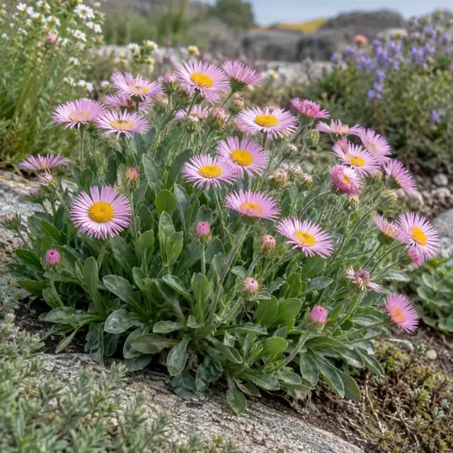Seaside Daisy Selection Â· Ron â€” AI reference illustration; actual stock varies