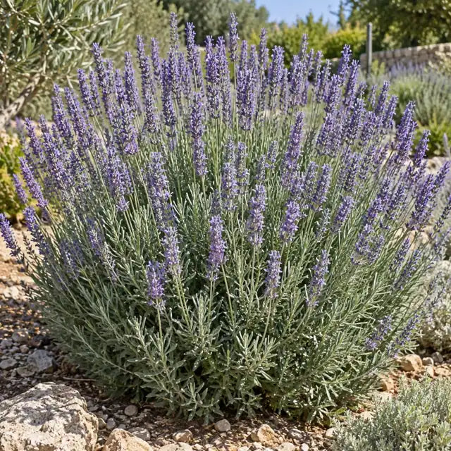 Lavender Hybrid Â· Provence â€” AI reference illustration; actual stock varies