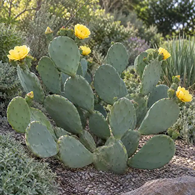 Spineless Prickly Pear Â· Ellisiana â€” AI reference illustration; actual stock varies